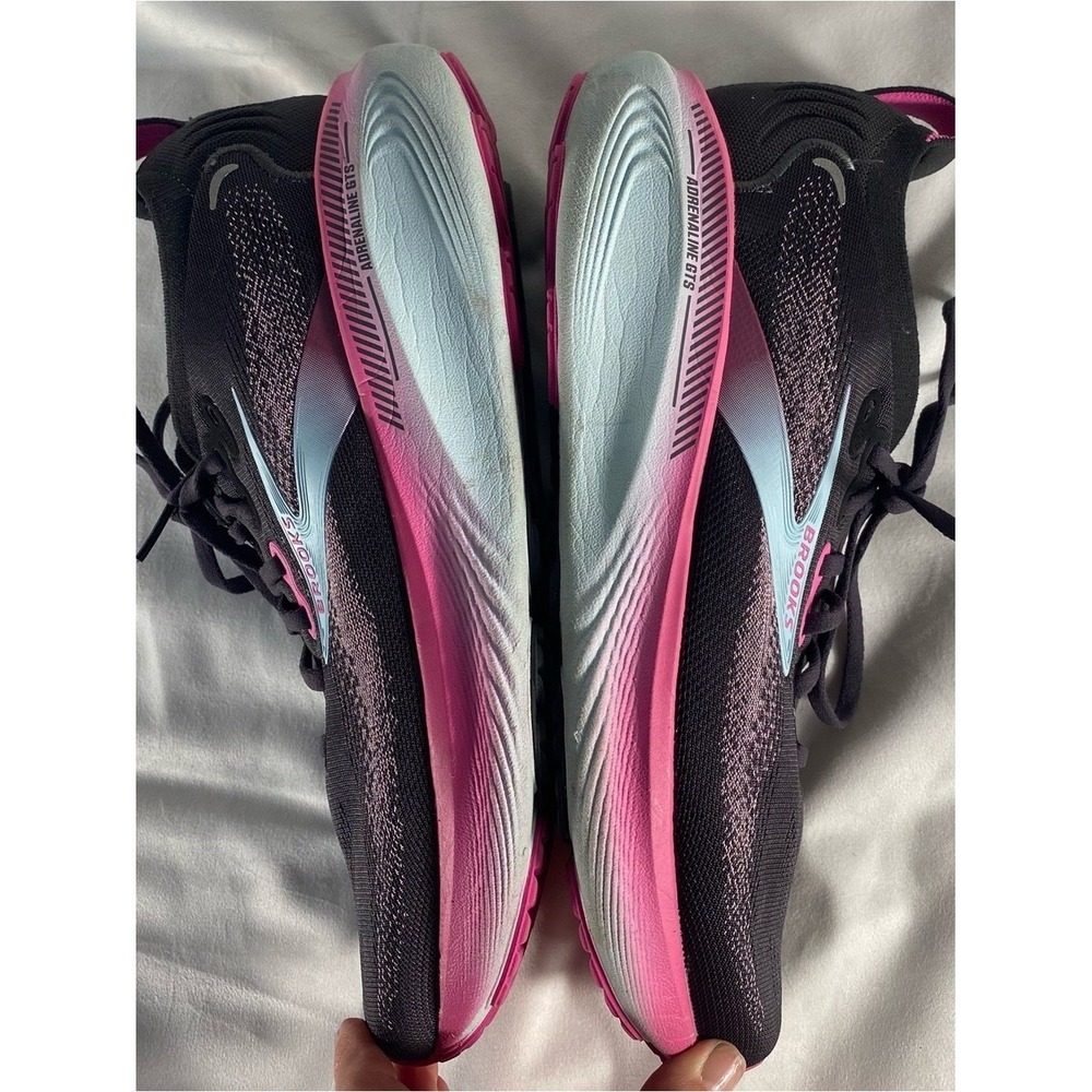 BROOKS Adrenalin GTS25 Women's 12B running shoe Black Pink Aqua